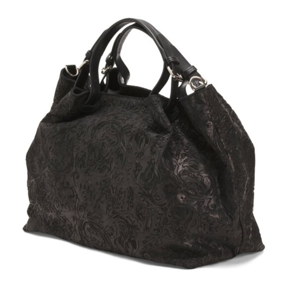 ISADORA Made In Italy Leather 3 Compartment Tote With Shoulder Strap - Picture 4 of 5